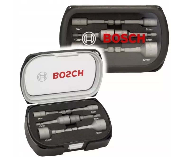 ZESTAW KLUCZY NASADEK 6 EXTRA HARD W KASECIE BOSCH 2608551079