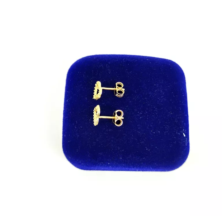ŁADNE ZŁOTE KOLCZYKI SERDUSZKA 585 1.06G