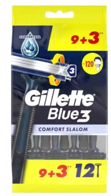 MASZYNKA JEDNORAZOWA DO GOLENIA GILETTE BLUE3 SMOOTH MASZYNKA 12SZT