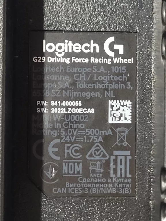 KIEROWNICA LOGITECH MODEL G29 DRIVING FORCE ZESTAW