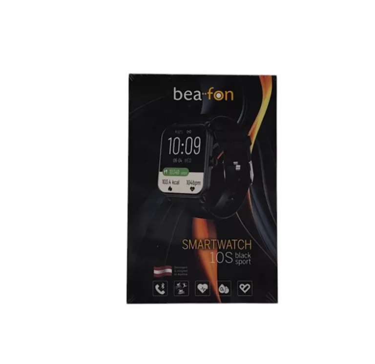 BEAFON SMARTWATCH 10S BLACK SPORT UNISEX BLUETOOTH ALARM POGODA !