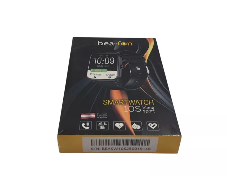 BEAFON SMARTWATCH 10S BLACK SPORT UNISEX BLUETOOTH ALARM POGODA !