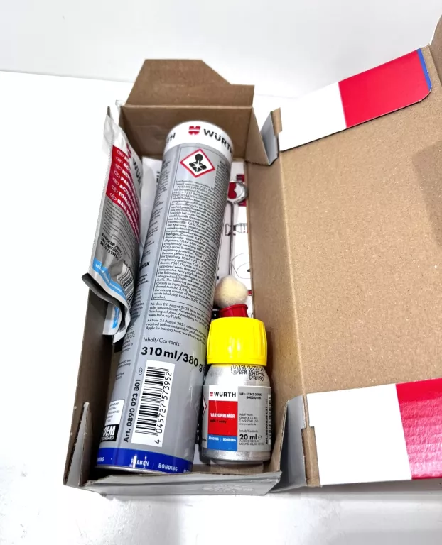 WURTH USZCZELNIACZ, KLEJ DO SZYB 310ML ZESTAW