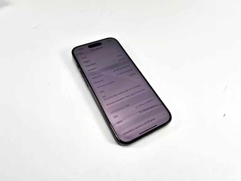 SMARTFON APPLE IPHONE 15 PRO 8 GB / 128 GB 5G CZARNY