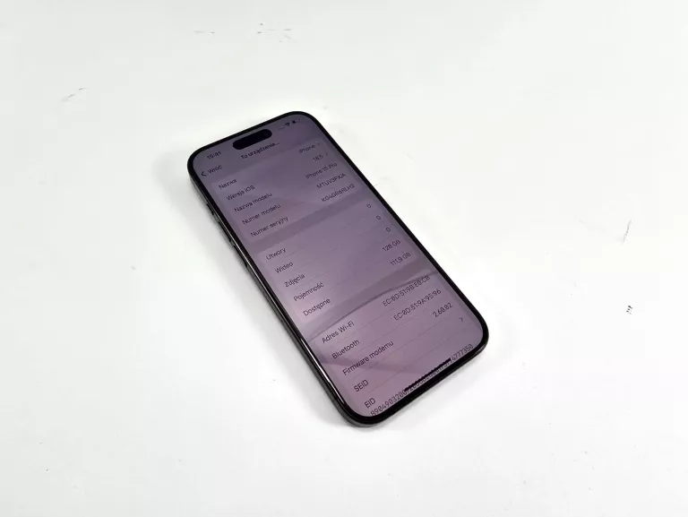 SMARTFON APPLE IPHONE 15 PRO 8 GB / 128 GB 5G CZARNY