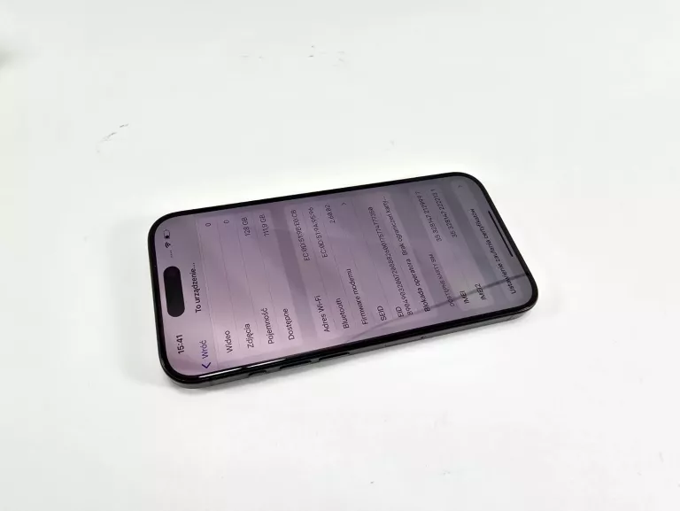 SMARTFON APPLE IPHONE 15 PRO 8 GB / 128 GB 5G CZARNY
