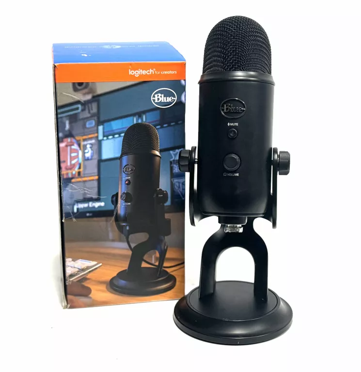 MIKROFON STUDYJNY POJEMNOŚCIOWY BLUE YETI BLACK USB DO STREAMINGU