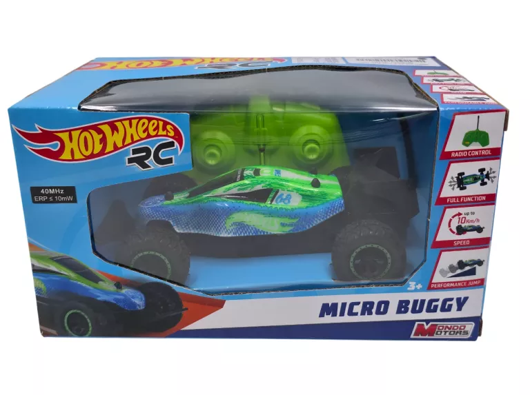 HOT WHEELS R/C MICRO BUGGY. POJAZD ZDALNIE STEROWANY ZIELONY