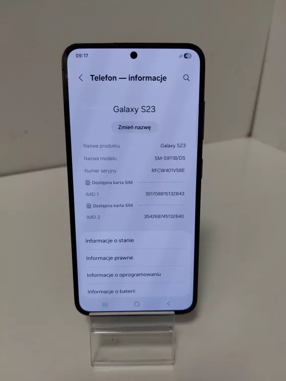 TELEFON SAMSUNG S23 256GB PUDEŁKO