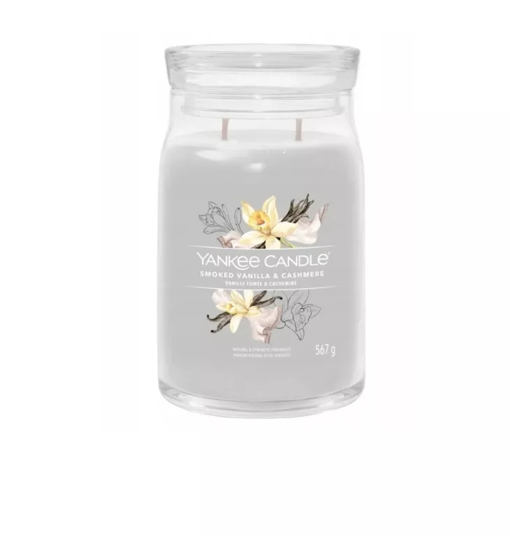DUŻA ŚWIECA ZAPACHOWA YANKEE CANDLE SIGNATURE SMOKED VANILLA&CASH 567G. 50