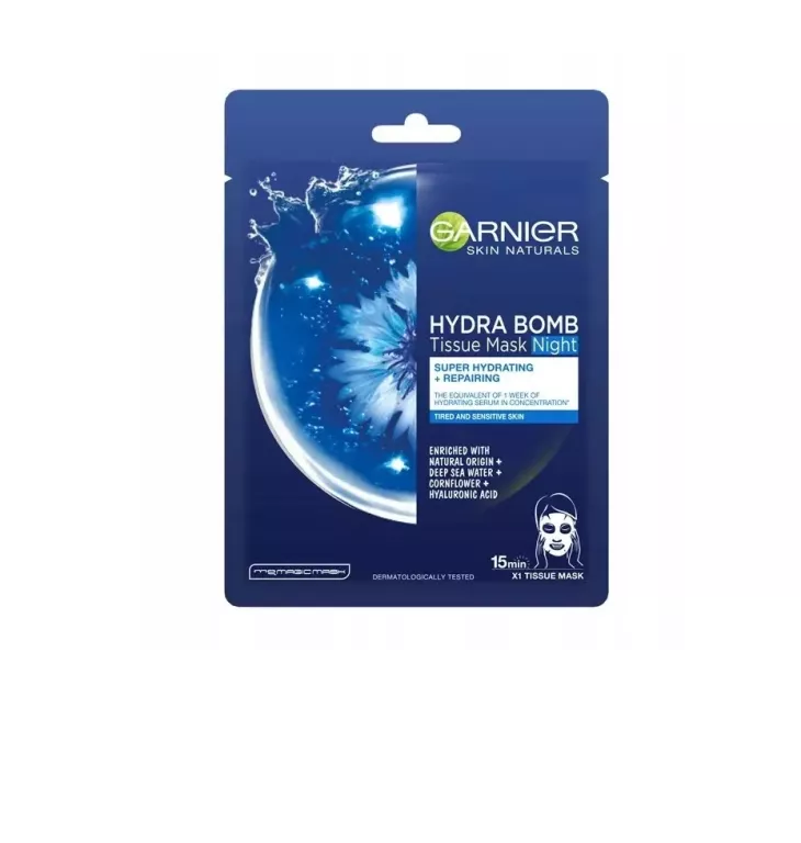 GARNIER NIGHT NAWILŻAJĄCA NA TKANINIE 28G 3600542385657