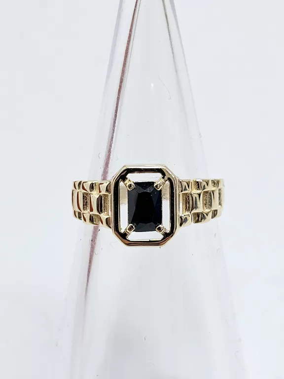 ZŁOTY PIERŚCIONEK ONYX  2,63G  585  R:13