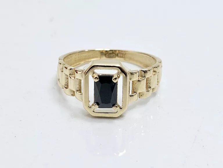 ZŁOTY PIERŚCIONEK ONYX  2,63G  585  R:13