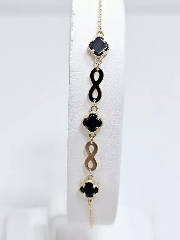 ZŁOTA BRANSOLETKA ONYX 585 1,50G DŁ:19CM