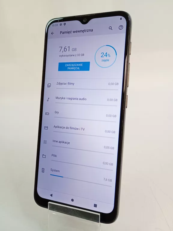 SMARTFON MOTOROLA MOTO E20 2 GB / 32 GB 4G (LTE) SZARY