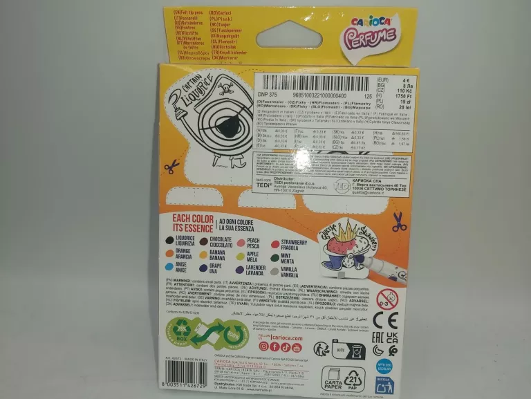 PISAKI PERFUMOWE CARIOCA MEDIUM TIP 12 SZT