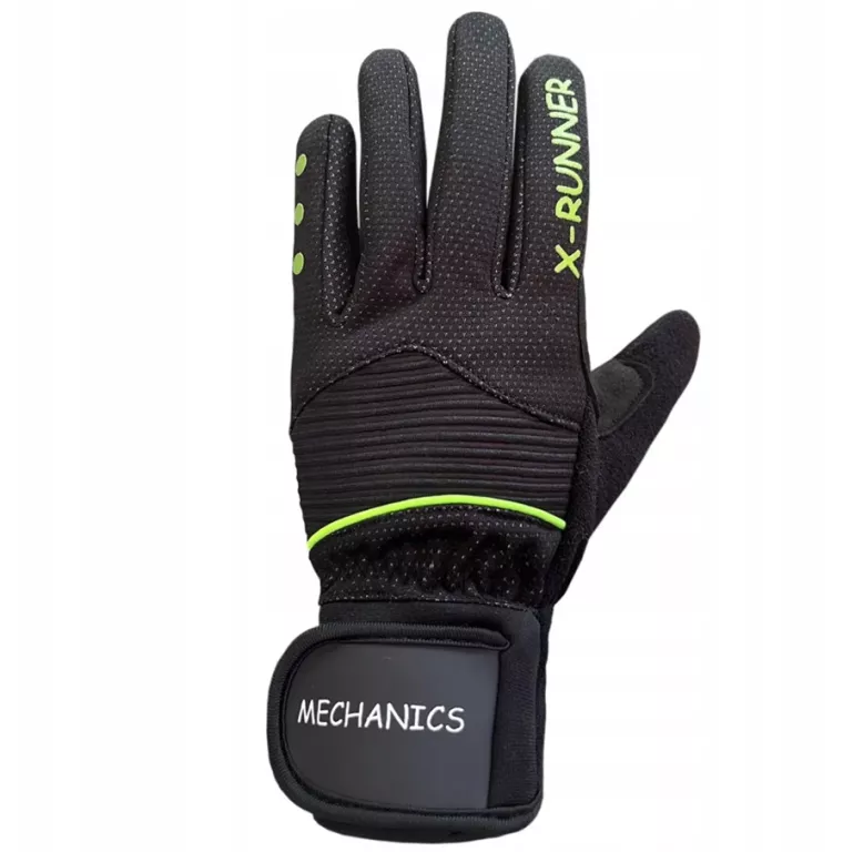 RĘKAWICE SPORTOWE MECHANICS X-RUNNER CZARNO-ZIELONE AI-01-207R.XXL/POWYST