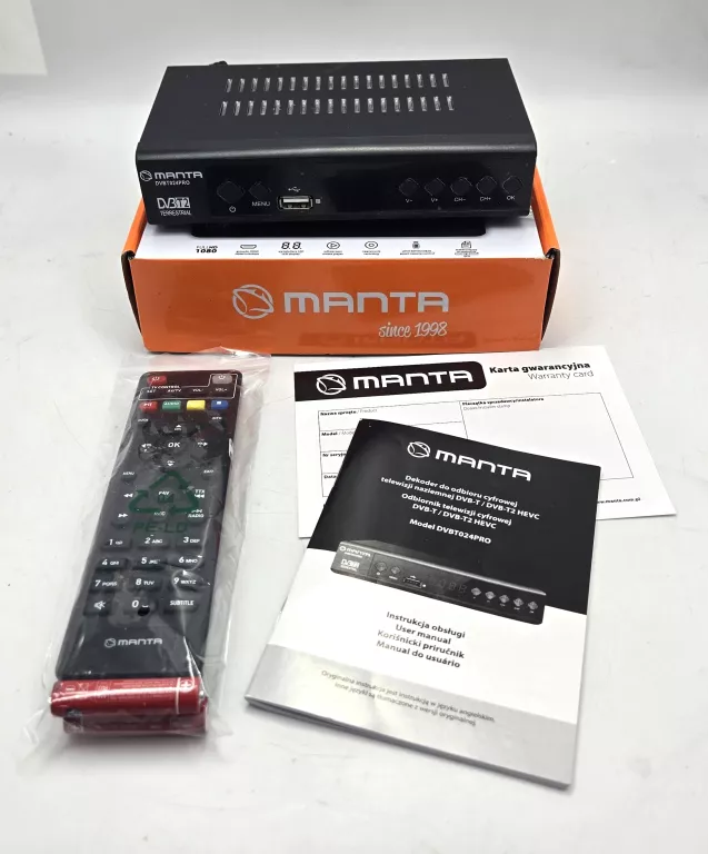 DEKODER TUNER MANTA DVBT024PRO KOMPLET