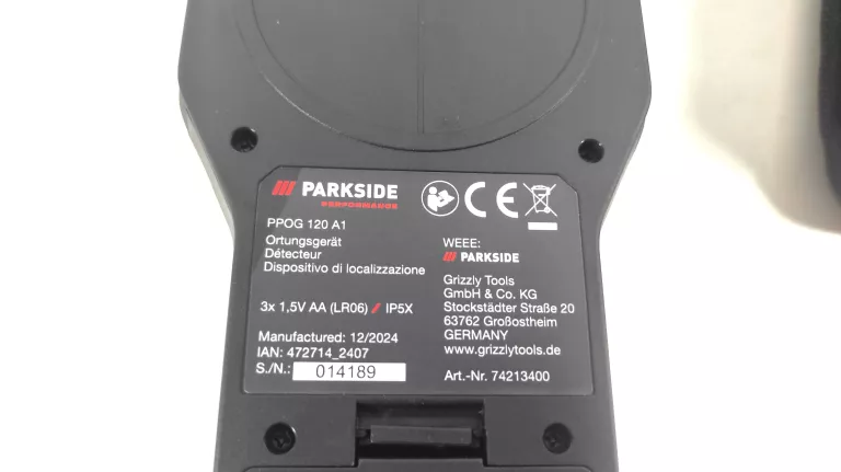 WYKRYWACZ DETEKTOR KABLI PARKSIDE PPOG 120