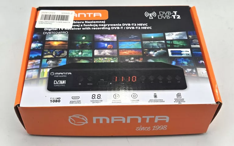 DEKODER TUNER MANTA DVBT024PRO KOMPLET