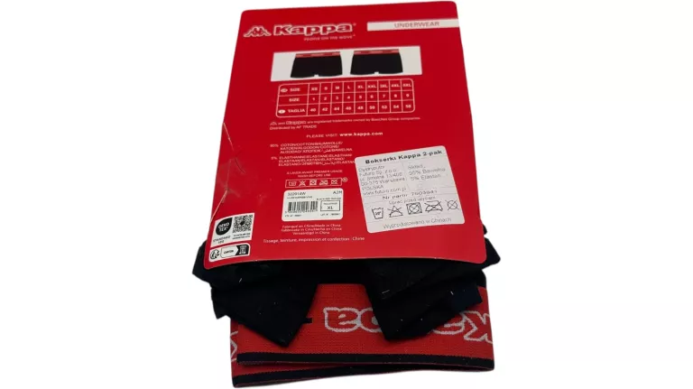 BOKSERKI KAPPA 2-PACK R.XL CZERWONA GUMKA
