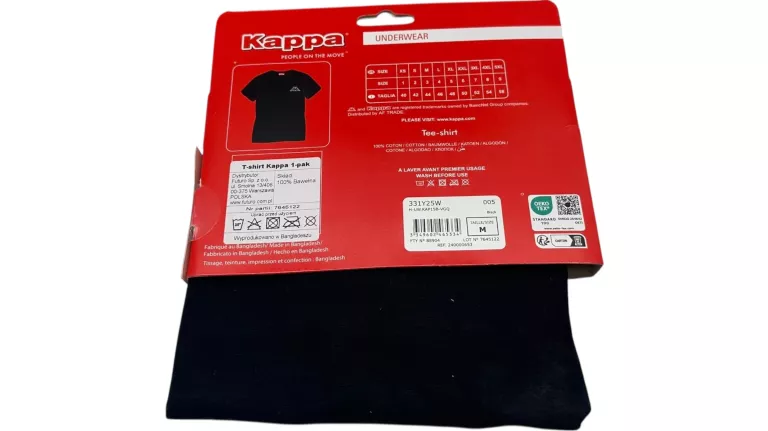 TSHIRT KAPPA UNDERWEAR CZARNY R.M