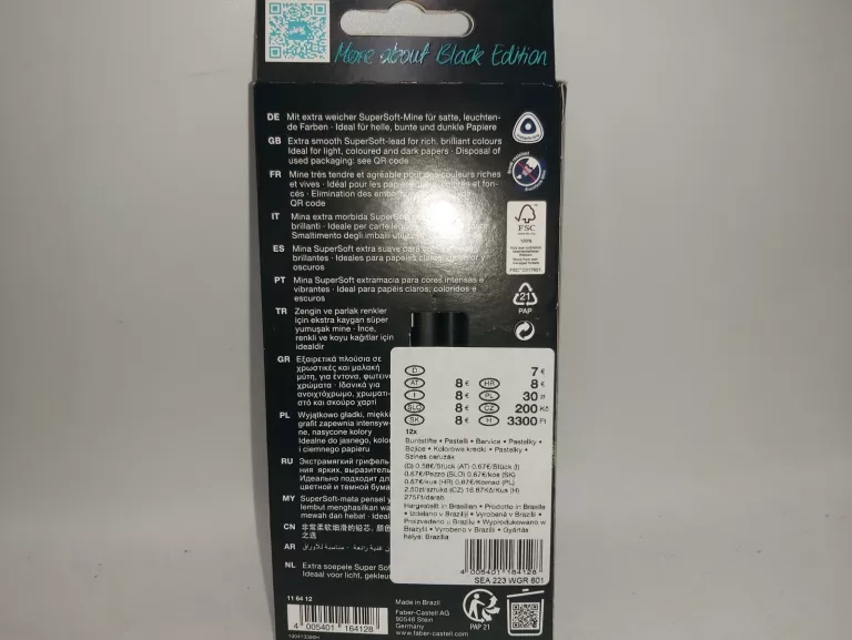 KREDKI FABER-CASTELL BLACK EDITION 12 SZT