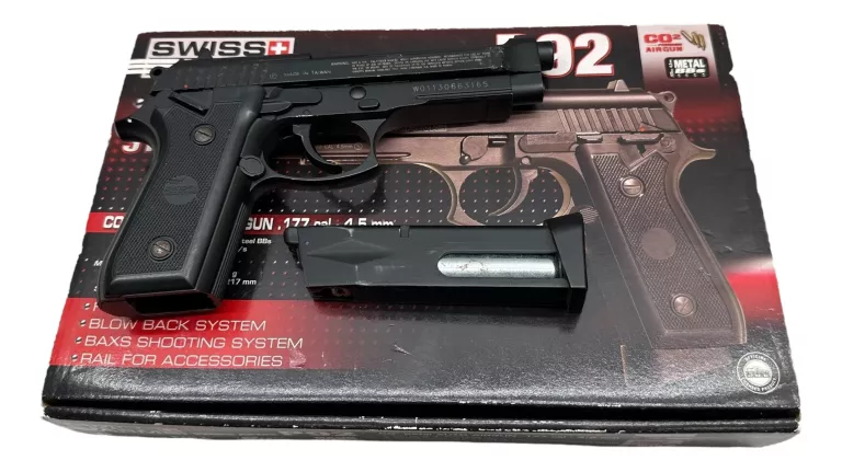 WIATRÓWKA PISTOLET REPLIKA CYBERGUN SWISS ARMS GSG P92 ŚRUT BB KAL. 4,5 MM