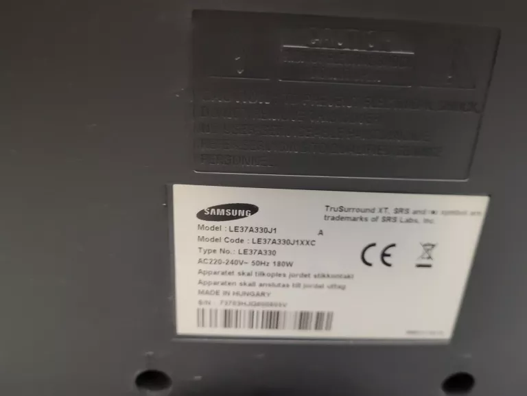 TELEWIZOR SAMSUNG LE37A330J1 BEZ PILOTA