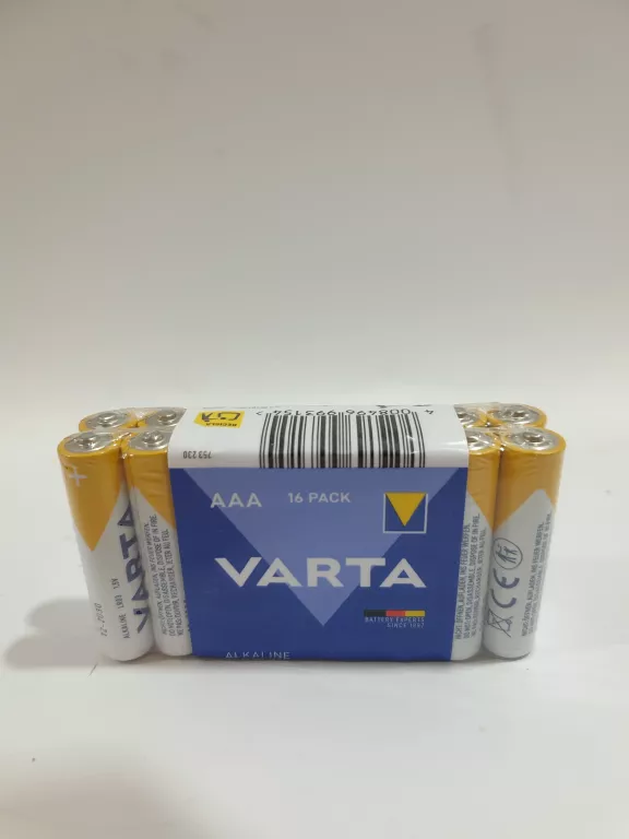16X BATERIA AAA VARTA 1.5V R3 LR03 BATERIE ALKALICZNE CIENKIE PALUSZKI