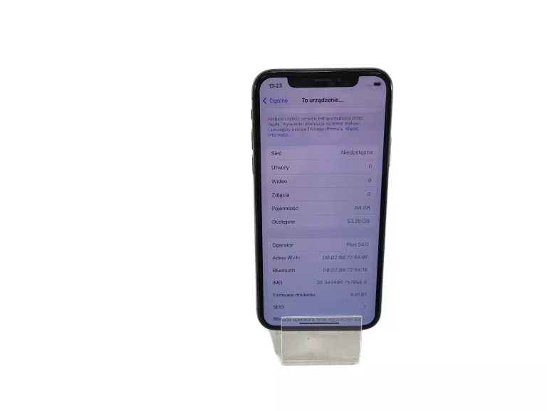 TELEFON APPLE IPHONE X 3 GB/64 GB MQAC2B/A SZARY 100% BATERIA 5,8" NFC LTE