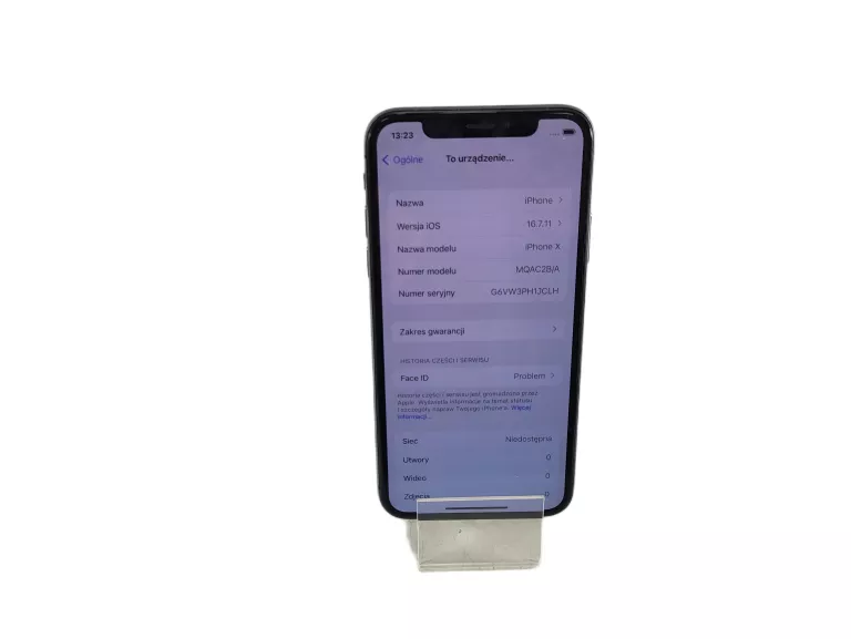TELEFON APPLE IPHONE X 3 GB/64 GB MQAC2B/A SZARY 100% BATERIA 5,8" NFC LTE