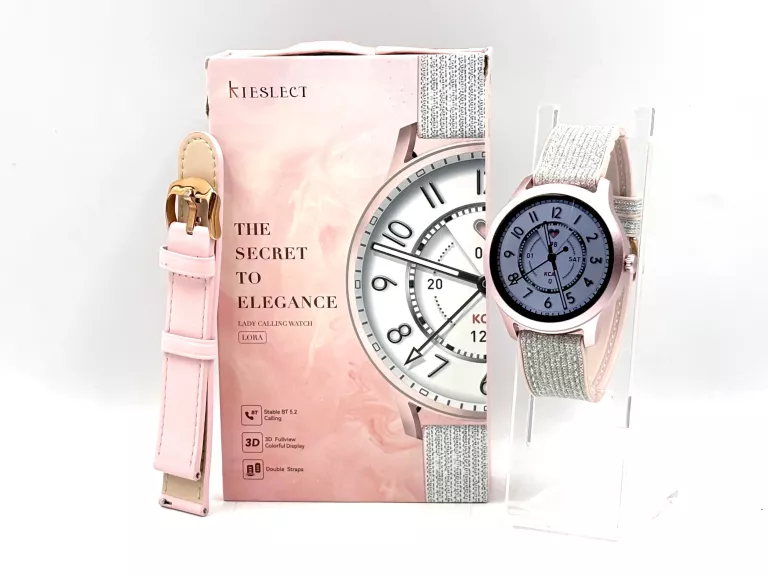 SMARTWATCH KIESLECT LORA LADY PINK RÓŻOWY + 2 PASKI