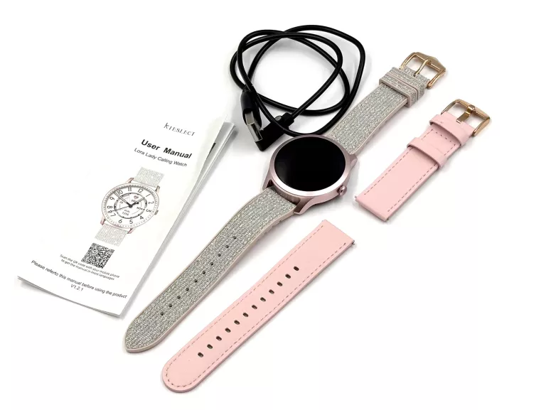SMARTWATCH KIESLECT LORA LADY PINK RÓŻOWY + 2 PASKI