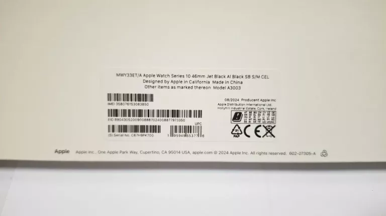APPLE WATCH SERIES 10 46MM KOMPLET GWARANCJA DO 19.03.2026