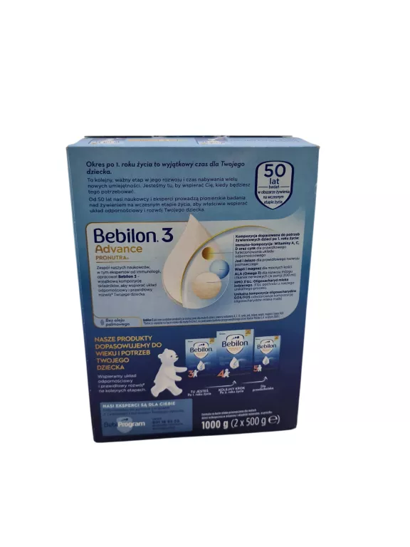 MLEKO NASTĘPNE BEBLION ADVANCED PRONUTRA 3 1000G 09-2026
