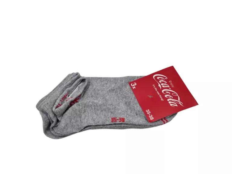SKARPETKI SZARE COCA COLA 35-38 UNISEX 3 PAK