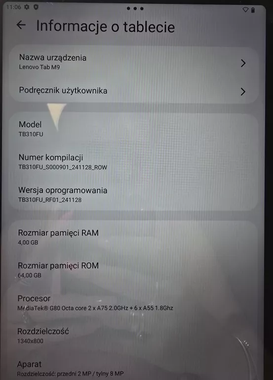 TABLET LENOVO TAB M9 64GB!