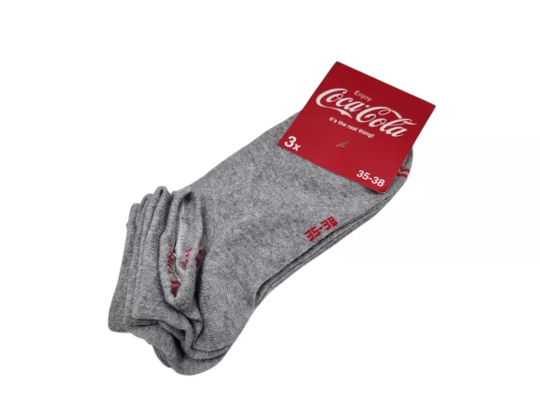 SKARPETKI SZARE COCA COLA 35-38 UNISEX 3 PAK