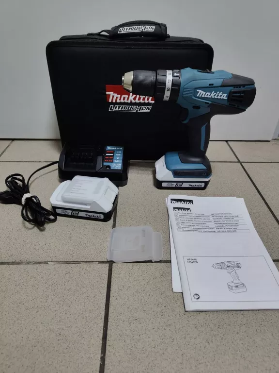 WKRĘTARKA MAKITA HP457D 2XAKUMULATOR 1,5AH ŁADOWARKA TORBA