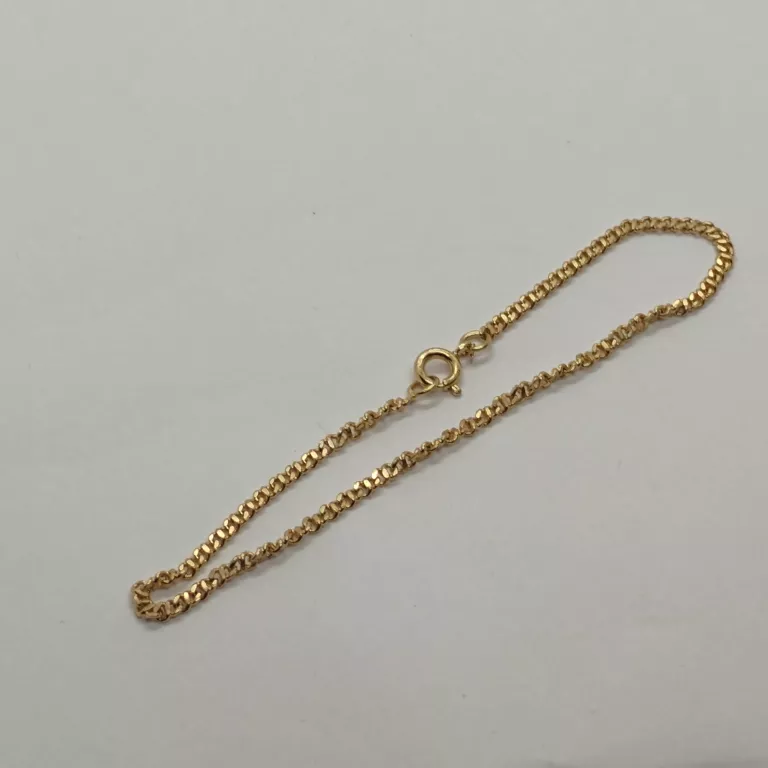 PIĘKNY ZŁOTY ŁAŃCUSZEK 2,16G 585 19CM
