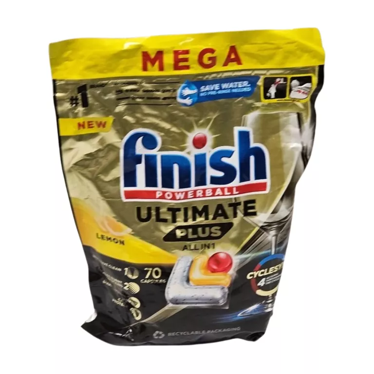 FINISH ULTIMATE PLUS LEMON KAPSUŁKI DO MYCIA NACZYŃ W ZMYWARCE 70 SZTUK