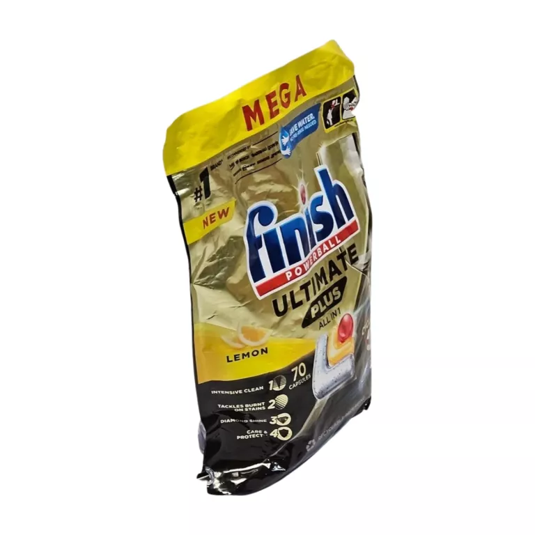 FINISH ULTIMATE PLUS LEMON KAPSUŁKI DO MYCIA NACZYŃ W ZMYWARCE 70 SZTUK