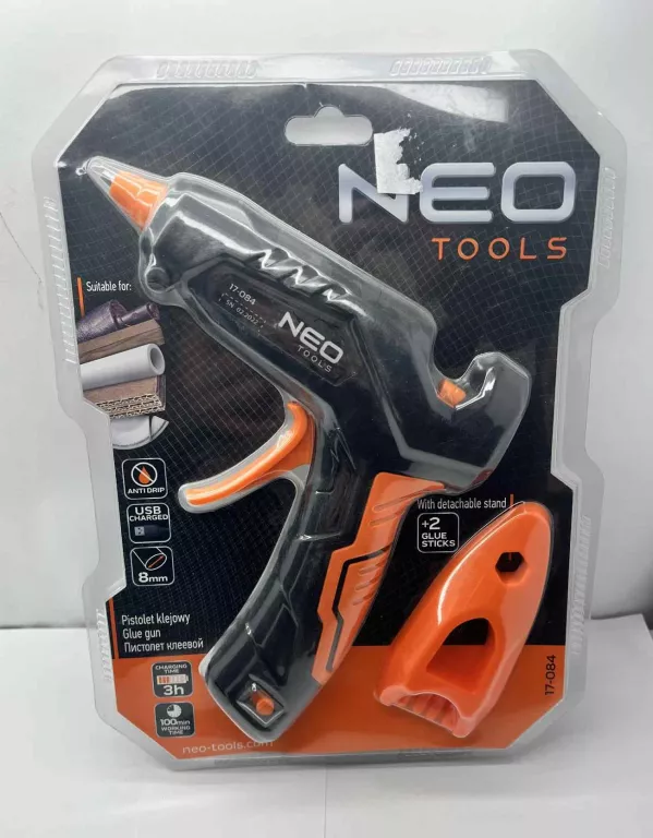 PISTOLET DO KLEJU NEO TOOLS 17-084 15 W/KOMPLET W PUDEŁKU