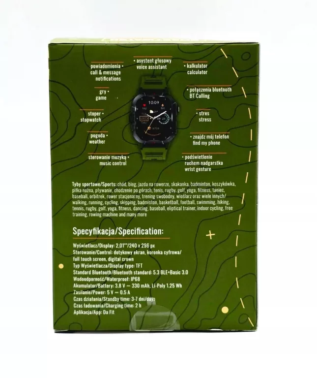 WILD TREK SW-120 OUTDOOR – ZEGAREK SPORTOWY, KOLOR ZIELONY