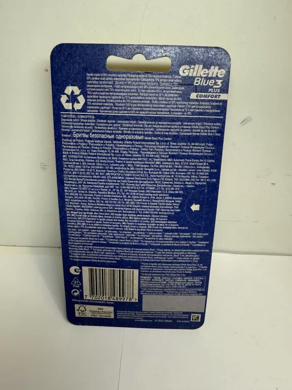 MASZYNKI GILLETTE BLUE 3 8SZT