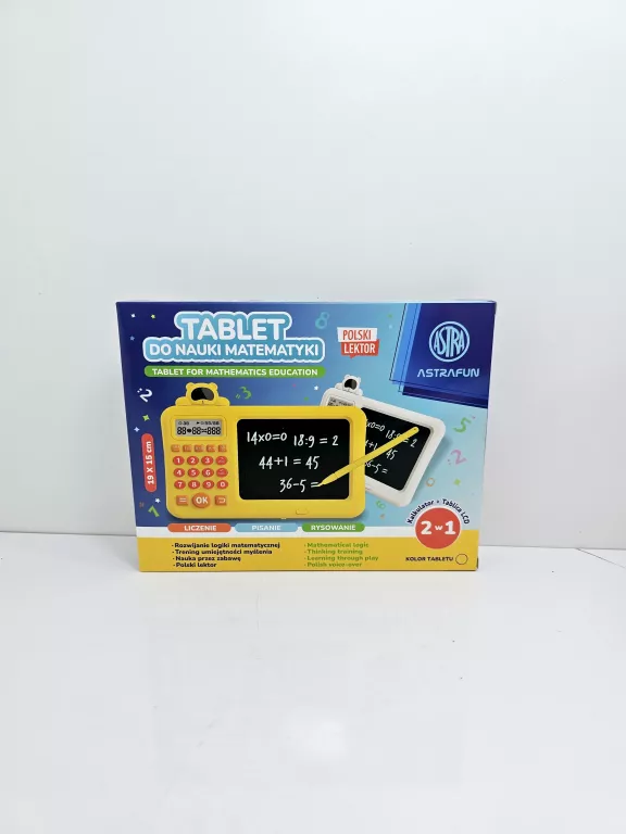 TABLET DO NAUKI MATEMATYKI ASTRAFUN ŻÓŁTY