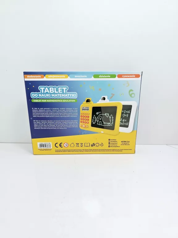 TABLET DO NAUKI MATEMATYKI ASTRAFUN ŻÓŁTY