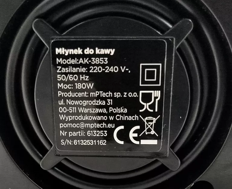 MŁYNEK DO KAWY BERGO AK-3853