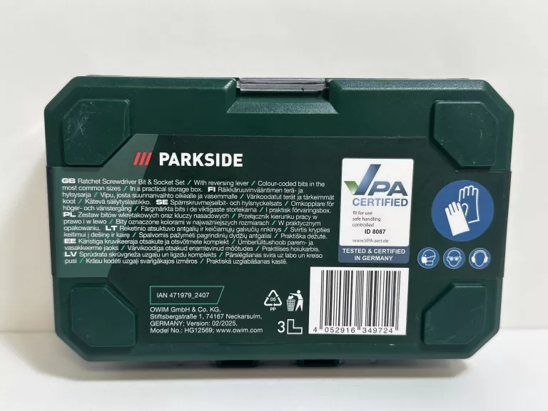PARKSIDE ZESTAW BITÓW I NASADEK Z WKRĘTAKIEM -26 ELEM./ ZAP. FABRYCZNIE